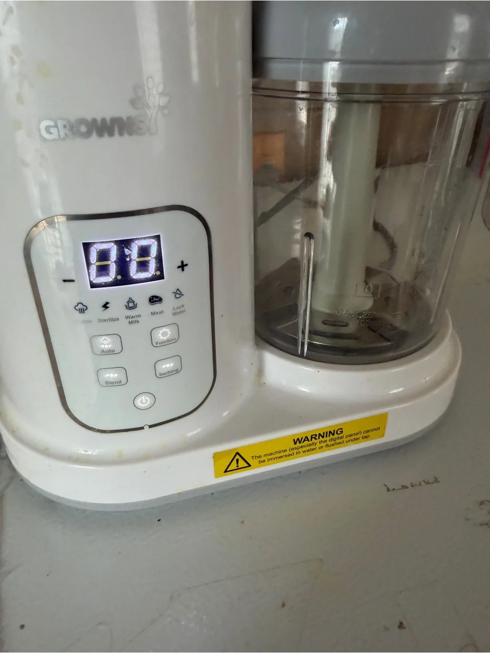 GROWNSY Baby Food Maker Steamer Blender Processor Sterilizer Warm Milk 400mL